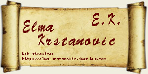 Elma Krstanović vizit kartica